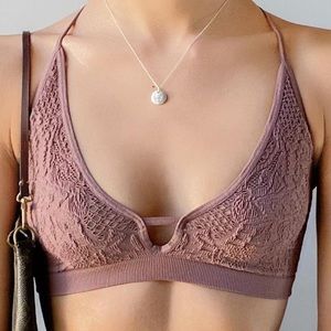 Free People Floral Seamless Bralette Mauve XS/S NWT
